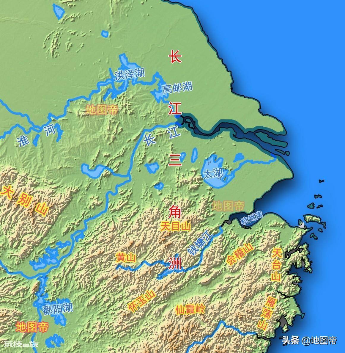 长江三角洲地理位置和范围(长三角地区包括哪几个城市)-图片1